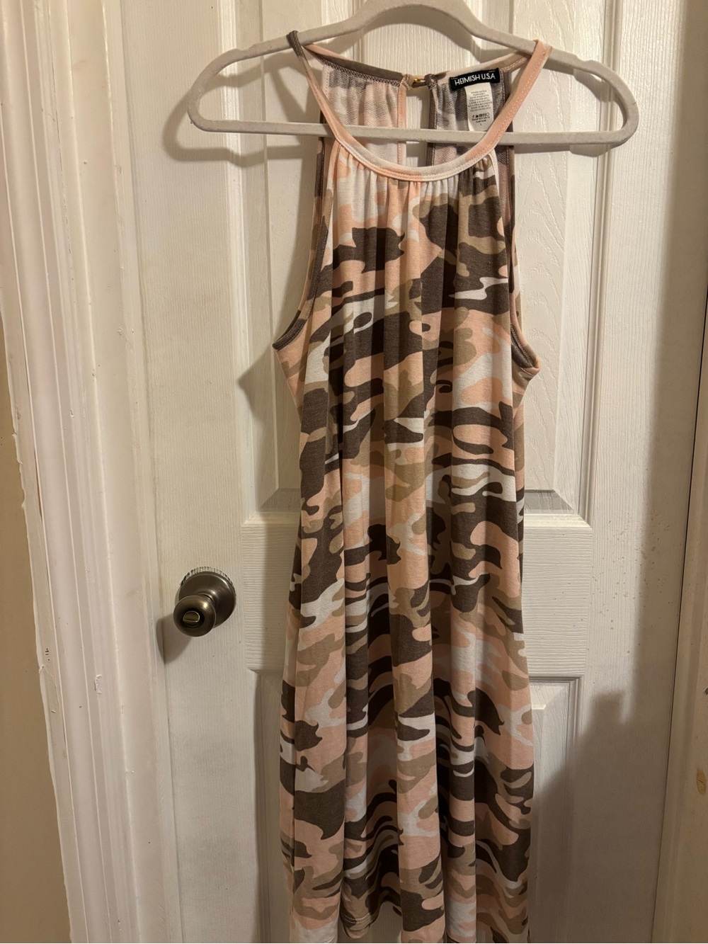 NWOT Heimish USA Camo Halter Swing Dress Sz Large